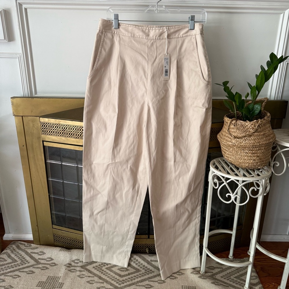 NWT Rebecca Taylor High Rise Cropped Pleated Pant
